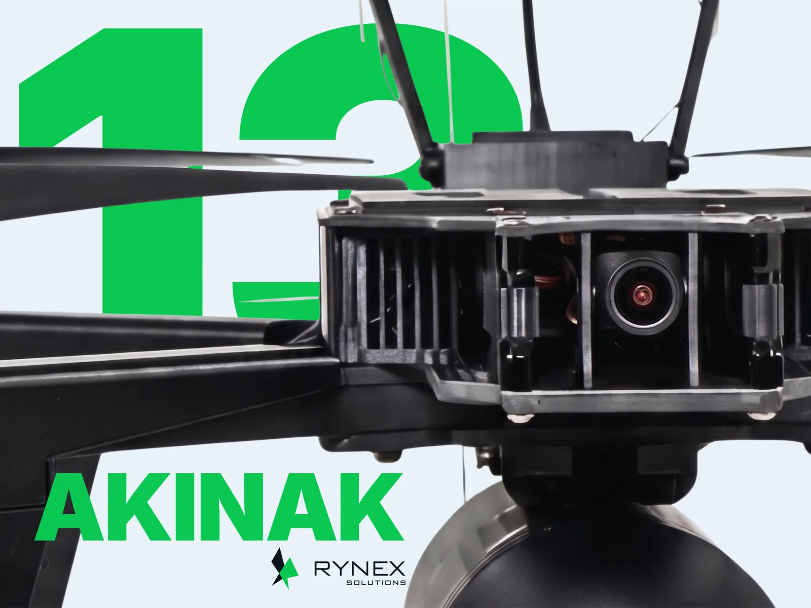 FPV RX-13 AKINAK strike platform — camera module close-up